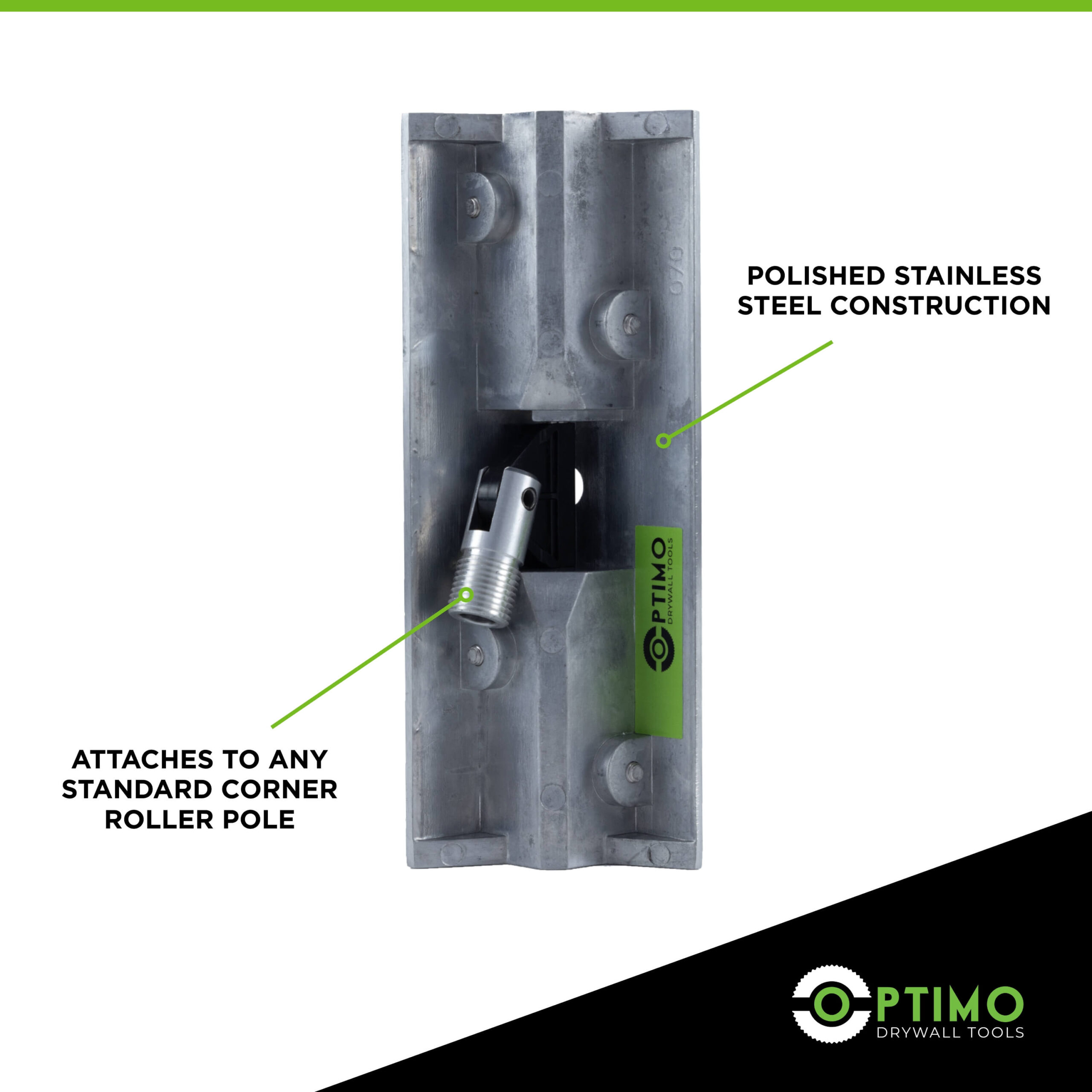 Optimo inside corner roller with features